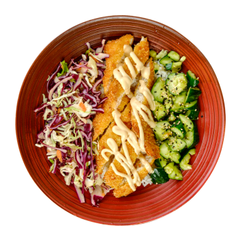 RICE BOWL WITH KATSU FISH 